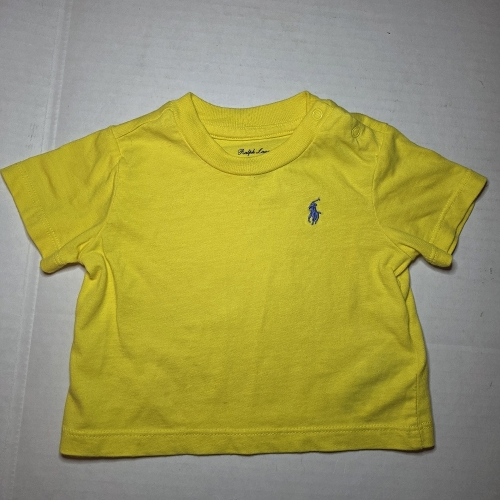 Polo Ralph Lauren Yellow Logo Shirt | Sz 3M Baby